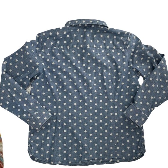 Tommy Hilfiger Long Sleeve Button UP Chambray Blue & Polka Dots XXL - Picture 4 of 7